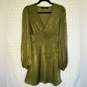 Elegant Olive Green Women's Dress